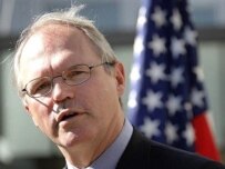 U.S. Assistant Secretary of State Christopher Hill at the talks in Geneva (AFP)