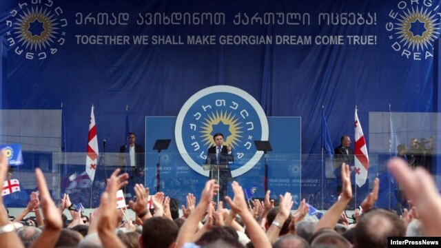 ბიძინა ივანიშვილი "ქართული ოცნების" აქციაზე