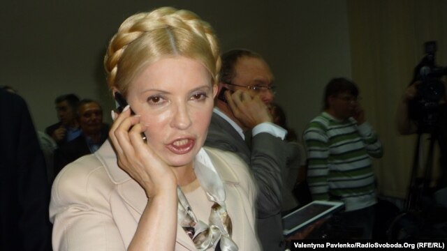 Ex-Prime Minister and presidential hopeful Yuliya Tymoshenko during a court hearing in Kyiv in 2011.