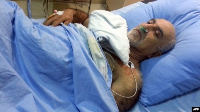 Armenia -- Presidential candidate,  head of the Union for National Self-Determination, Paruyr Hayrikian lies in bed in a hospital room in Yerevan, 01Feb2013.