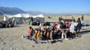Afghanistan -- Teachers hold their respective outdoor classes in the outskirts of Mihtarlam, 19Dec2012