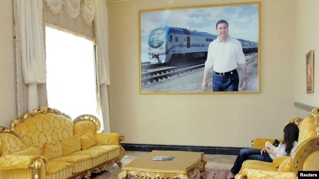 Portraits of President Gurbanguly Berdymukhammedov are ubiquitous in Turkmenistan. 
