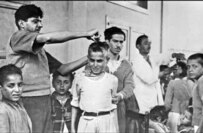 Palestinian refugees in a Beirut refugee camp in May 1948 (AFP)