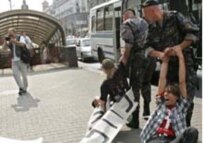 Activists from Zubr protesting the Georgians' detention are arrested on 26 August