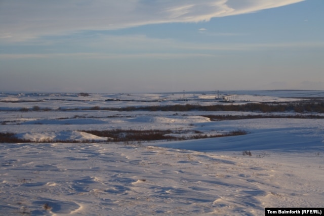 "The landscape is awesome in its bleakness. There are huge plains where the snow lies in drifts, almost like frozen waves."