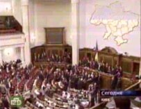 Opposition deputies in the Verkhovna Rada forced a vote on the legislation today (TV screen shot)
