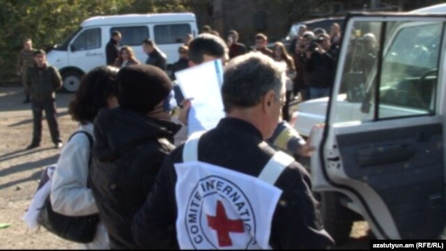 Armenia - Telman Aliyev, an Azerbaijani civilian who crossed into Armenia, is sent back to Azerbaijan, 30Nov2012.