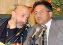 Presidents Karzai (left) and Musharraf (file photo)
