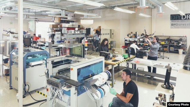 A 3D Robotics drone factory (Photo courtesy of Misha Gravenor/Wired)