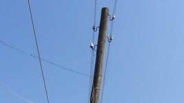 Elektrik dirəyi və sayğac, Astara, iyun, 2016