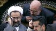حیدر مصلحی (نفر اول چپ) وزیر اطلاعات جمهوری اسلامی ایران.