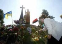 A monument to slain journalist Gongadze