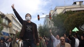 Opposition protesters in Tehran