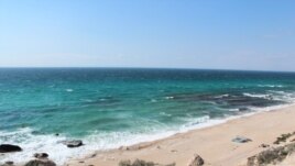 The Kazakh coast of the Caspian Sea