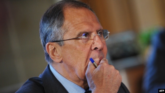 Russian Foreign Minister Sergei Lavrov at the G8 foreign ministers meeting in Washington on April 11