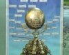 A gold-plated statuette is inscribed with the Nazarbaev family tree.