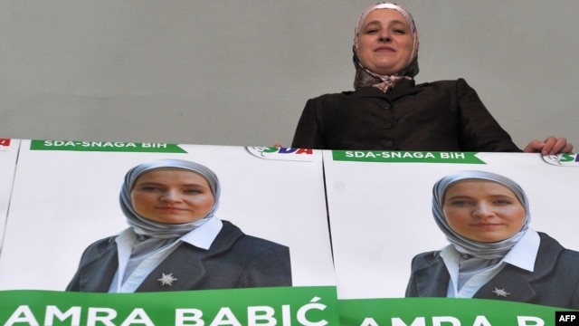Amra Babic, the newly elected mayor of the central Bosnian town of Visoko