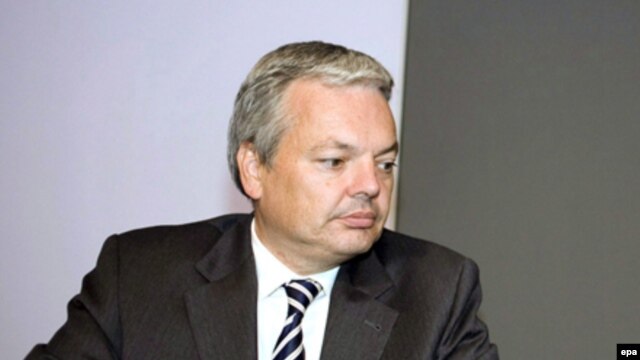 Дидье Рейндерс, Бельгияның сыртқы істер министрі. Брюссель, 29 қыркүйек 2008 жыл. 