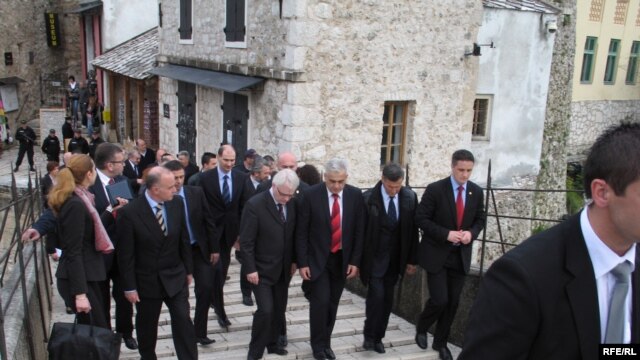 Ivo Josipović u Mostaru 15. april 2010. 