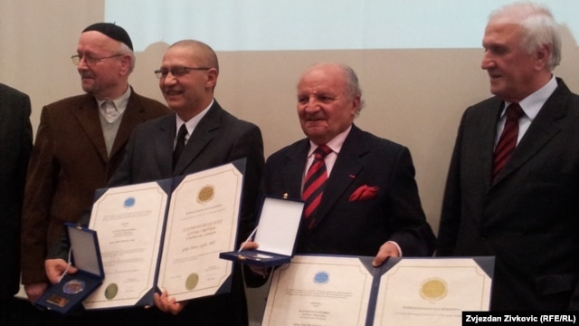 Dervo Sejdić i Jakob Finci na dodjeli nagrada, 29. januar 2013.