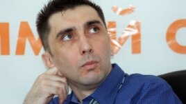 Правозащитник Вадим Курамшин в редакции Азаттыка. Алматы, 31 августа 2012 года.