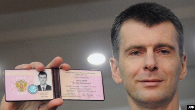 Russian politician and businessman Mikhail Prokhorov