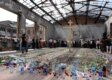 A memorial service in the ruined gymnasium of Beslan School No. 1 on September 1, 2006 (TASS)