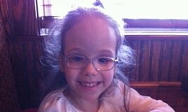 Five-year-old Polina on one of her first days in the United States.