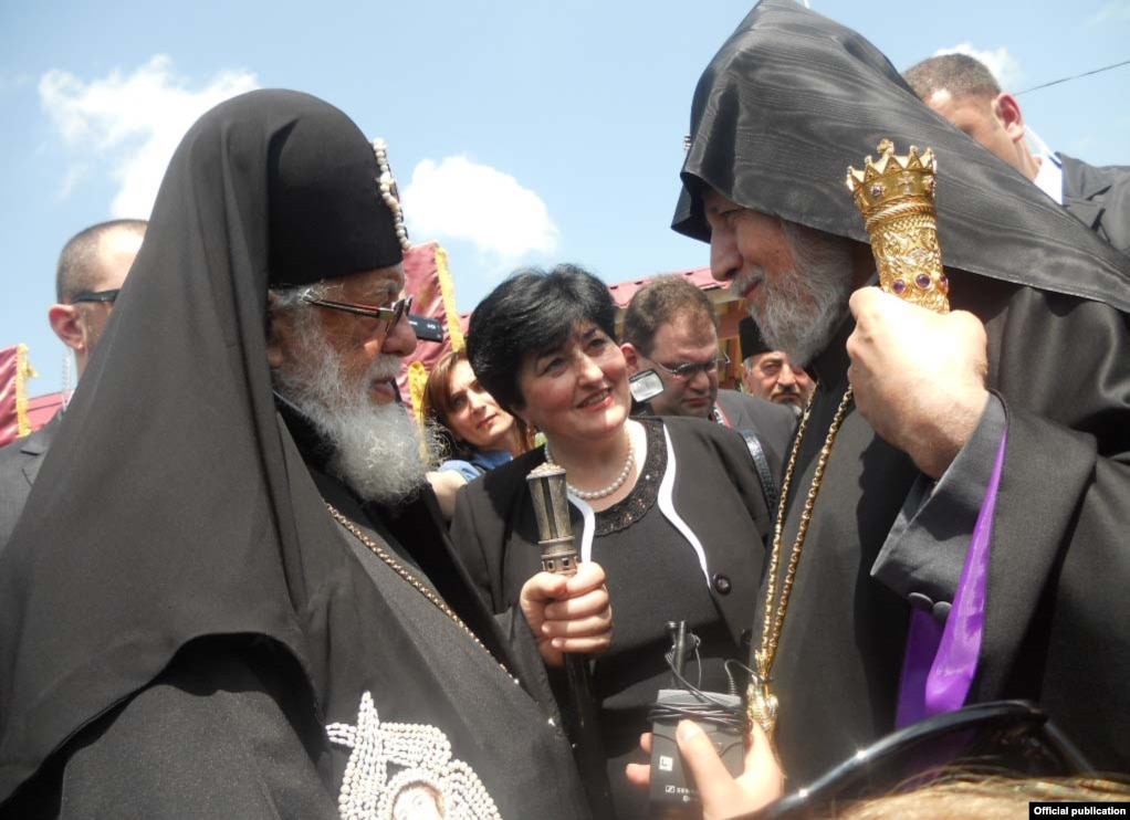 Catholicos-Patriarch Illya of All Georgia and Catholicos-Patriarch Karekin II of All  Armenia 