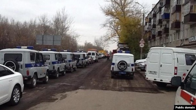 Kazan's Khimikov Street, where shooting was reported on October 24.