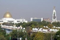 Satellite dishes in Ashgabat (OSCE file photo)