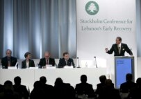 Swedish Foreign Minister Jan Eliasson opening today's donors meeting (epa)