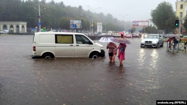 Минск все-таки местами затопило — фото, видео