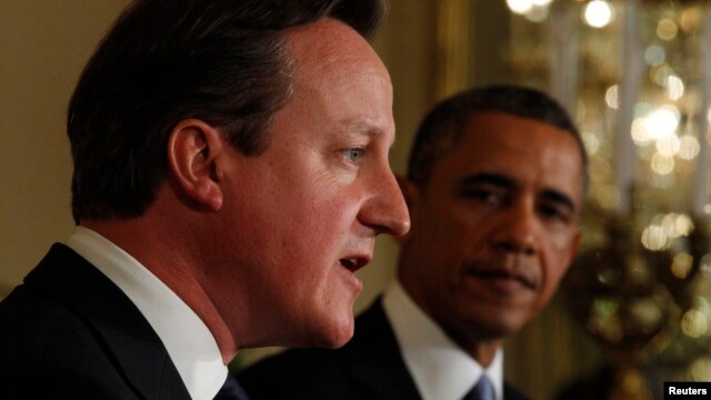 Presidenti i SHBA-së, Barack Obama(djathtas), dhe kryeministri britanik, David Cameron.