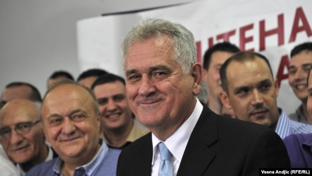 Tomislav Nikolić nakon pobede na predsedničkim izborima u Srbiji, 20. maj 2012.