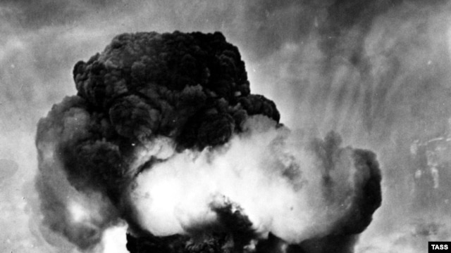 The Soviet Union's first nuclear test at Semipalatinsk on August 29, 1949.