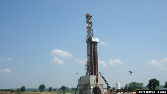 Poland's first shale-gas well in the town of Lebien, 90 kilometers west of Gdansk