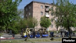 Ереванда жарылған автобус. 26 сәуір 2016 жыл.