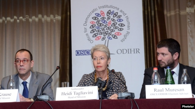 Armenia - Heidi Tagliavini, head of an OSCE election monitoring mission, gives a press conference in Yerevan, 11Jan2013.