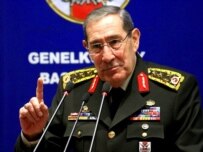General Yasar Buyukanit speaking on April 12 (epa)