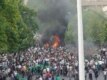 After election officials declared Ahmadinejad the winner, thousands of supporters of Mir Hossein Musavi protested.