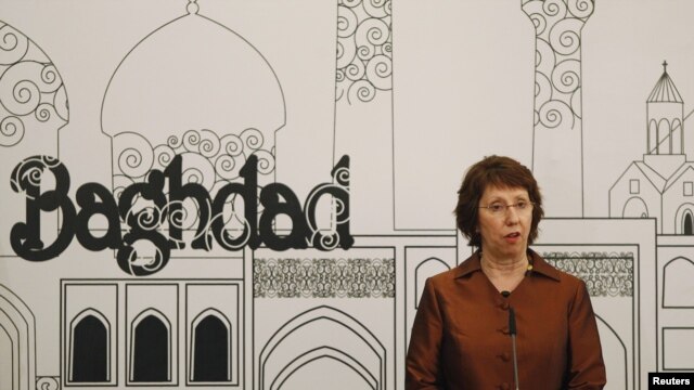 The genuine article, of European Union foreign policy chief Catherine Ashton after the meeting in Baghdad on May 24