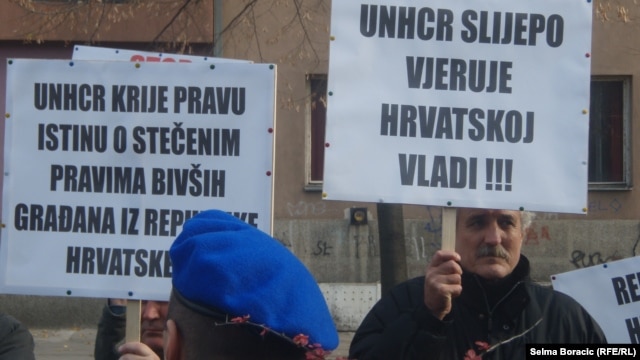 Protest radnika protjeranih iz Hrvatske 1991., Sarajevo, 15. novembar 2012.