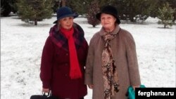 Uzbek human rights activists Adelaida Kim (left) and Yelena Urlaeva.