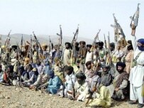 Baluchi insurgents at a camp south of Quetta, in Pakistan's Baluchistan Province (AFP)