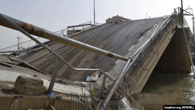 Rawdha Bridge, a key structure that connects Anbar and Karbala provinces, has been blown up.