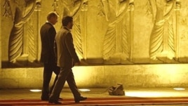 Russian President Vladimir Putin (left) and Iranian President Mahmud Ahmadinejad in Tehran (file photo)