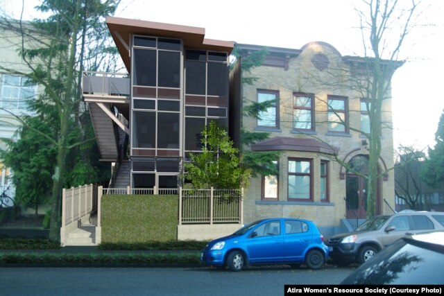 An architectural rendering of what social housing made out of shipping containers could look like.