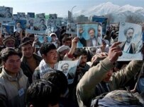 The demonstration in Kabul today (AFP)