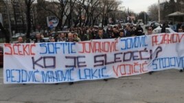 Protesti novinara zbog napada na Oliveru Lakić, mart 2012.